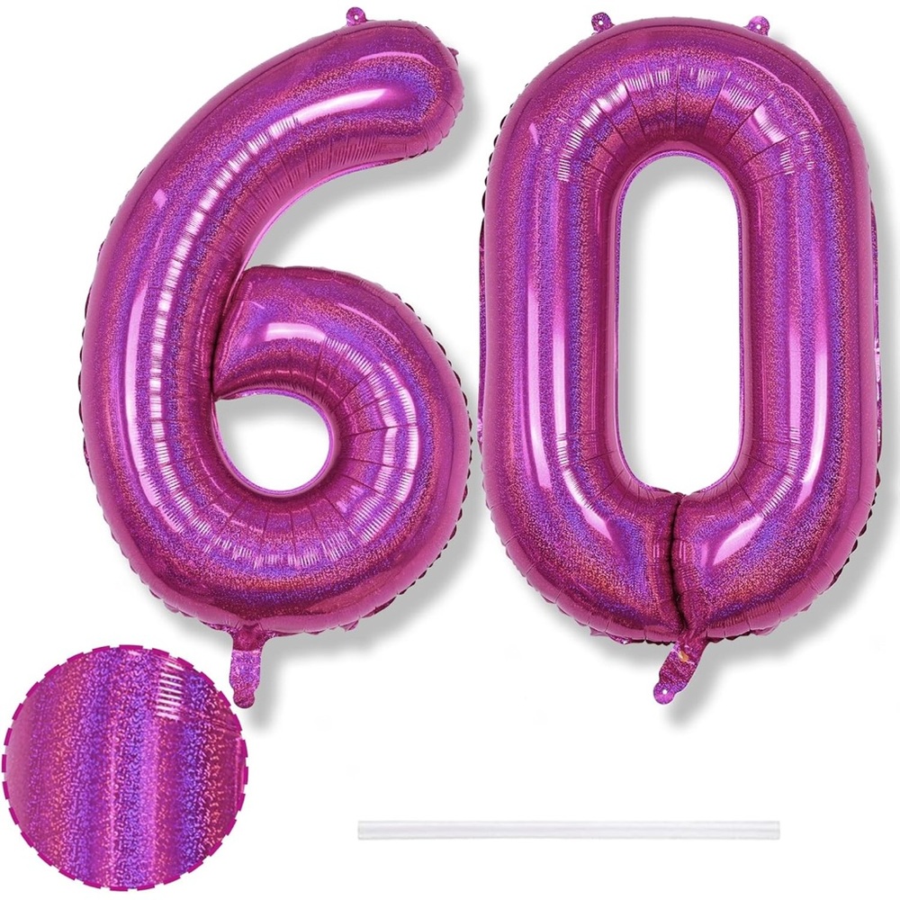 Giant 60 Number Balloons, 40 Inch